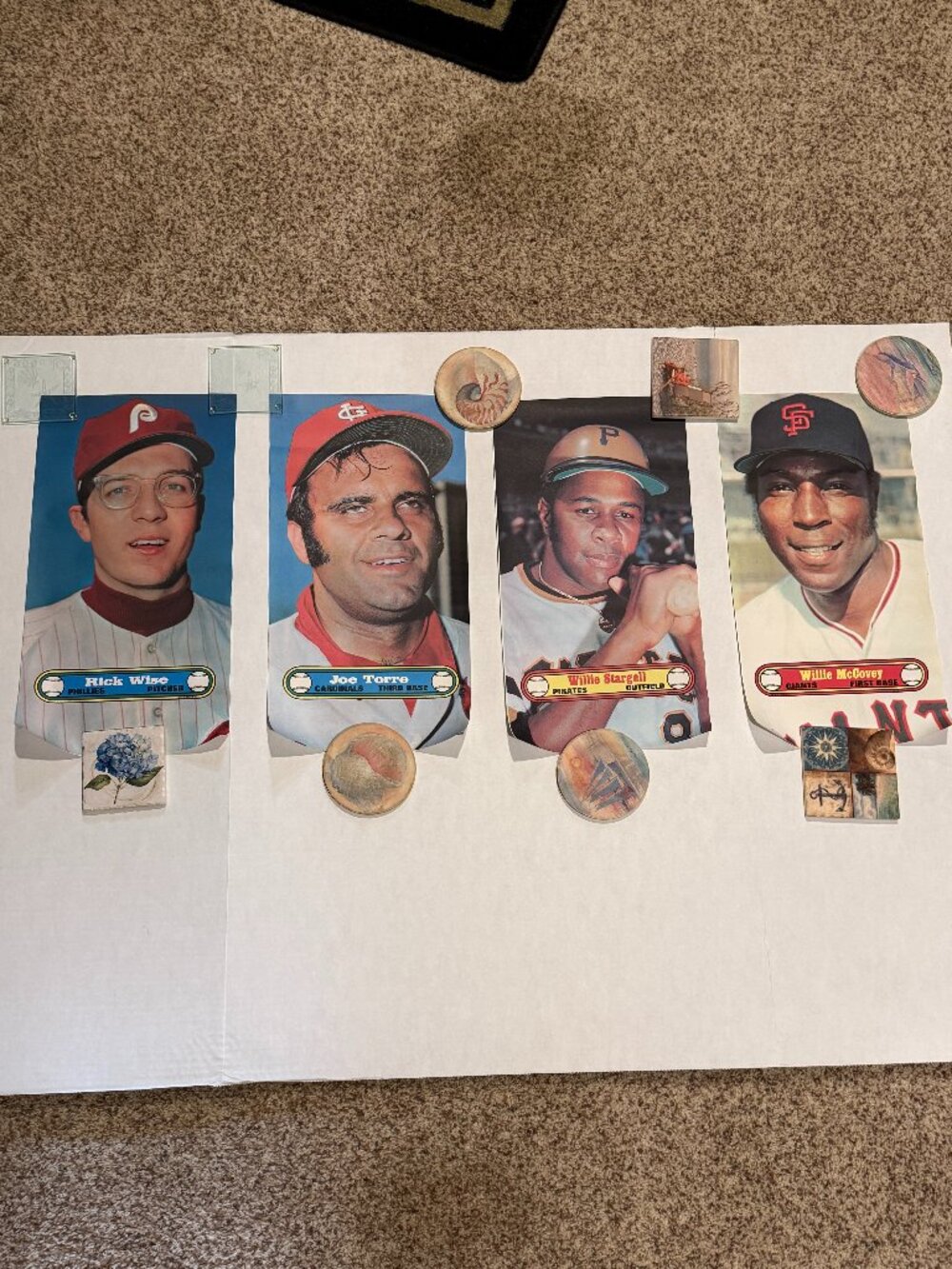 1972 Topps TCG Poster Cards (37) Seaver Mays Rose Killebrew Vintage Baseball HOF - Picture 4 of 6